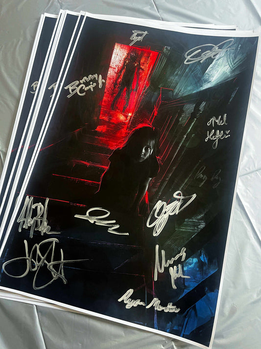 Ultra Rare Cast Signed 11x17 Bloody Bones Virgin Print